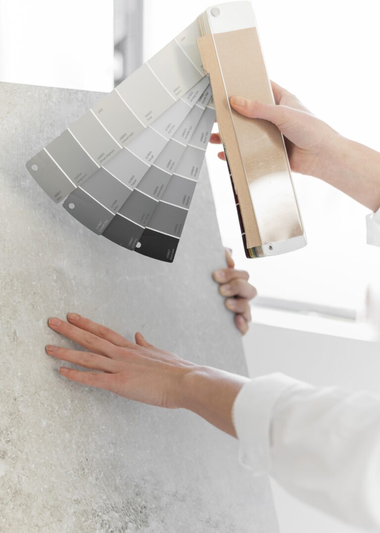 Combinaciones de materiales y paletas de color